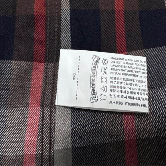 Chrome Hearts Black and Red Plaid Shirt - Picture 9 of 9
